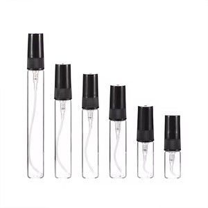 Frascos de Perfume de Vidrio Transparente Cilíndricos de 2 ml, 3 ml, 5 ml y 10 ml, Mini Botellas de Muestra con Pulverizador de Plástico, Atomizador de Perfume, Tubo de Ensayo - Product Image 5
