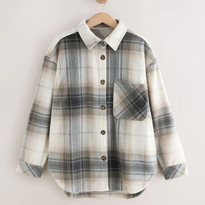 Chemise <span class=keywords><strong>à</strong></span> <span class=keywords><strong>carreaux</strong></span> surdimensionnée pour <span class=keywords><strong>femme</strong></span>, <span class=keywords><strong>veste</strong></span> longue <span class=keywords><strong>à</strong></span> <span class=keywords><strong>carreaux</strong></span> pour l'hiver - Product Image 5