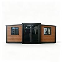 Maison conteneur modulaire préfabriquée extensible à double aile, norme australienne, 20 pieds et 40 pieds, pour cabane de vacances