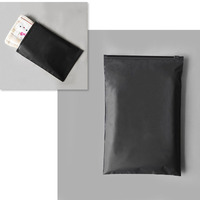 Sacs d'emballage CPE givrés noirs 40*50cm avec fermeture éclair pour vêtements, sous-vêtements, jouets, chaussettes, robes