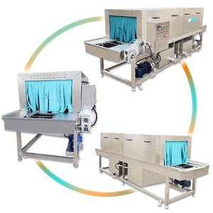 CE Industrial Automatic 360 Degree Water Jet Plastic Transfer Basket Crates Box Pallet Trays Pressure Washer Tunnel Machine sale