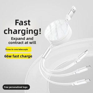 Compatible avec la charge rapide, câble <span class=keywords><strong>USB</strong></span>-C//<span class=keywords><strong>USB</strong></span>-A/Micro <span class=keywords><strong>USB</strong></span> trois-en-un, design rétractable multifonctionnel - Product Image 1