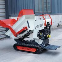 Mini brouette à benne basculante avec une capacité de 500kg Entraînement de skid Steer petit chargeur sur chenilles accessoire de godet Mini Transport de site
