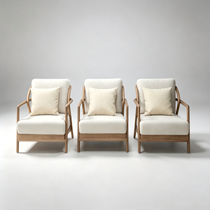 Modern Wooden <b>Restaurant</b> Chairs with Fabric Upholstery and Cushioning for Dining Areas - Product Image 2
