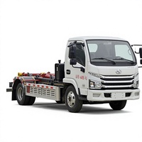 Camion à bras de ramassage YUEJIN 4x2 en promotion avec station de compactage des déchets, solution de système de transfert