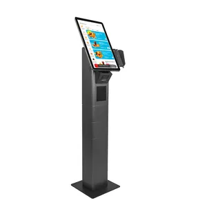 Classic type 21.5'' hd touch display facial recogonition code scanner card reader self service kiosk for government hall