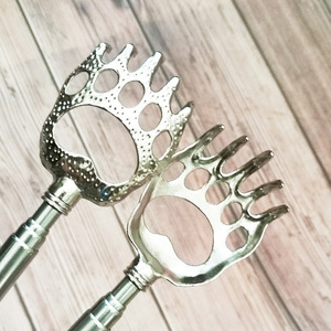Telescopic Stainless Steel Back Scratcher with Massager, Bear Claw Design, Self-Scratching, Back Scratcher, <b>Gift</b> - Product Image 3