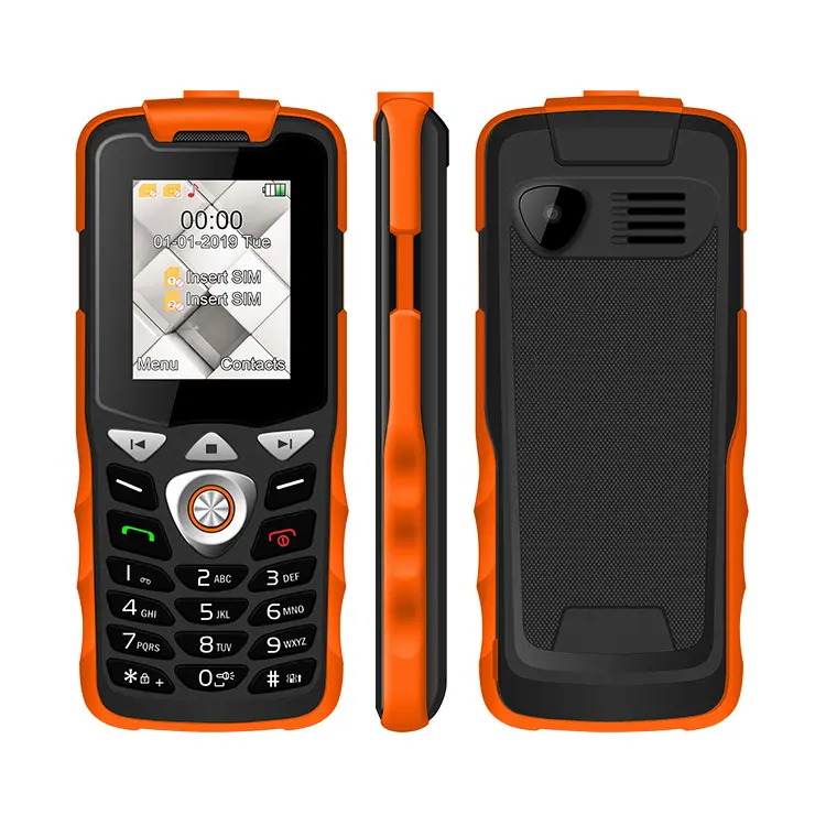 UNIWA W2026 1.77 Inch Screen Rugged Case Feature Phone Dual SIM Card Cheap Cell Phone with Torch Light