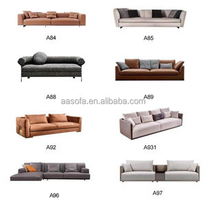 Juego de sofás de lujo para sala de estar <span class=keywords><strong>Barcelona</strong></span> King y Queen sofá de piso perezoso modular cuero seccional 3 en 1 muebles de sofá - Product Image 6