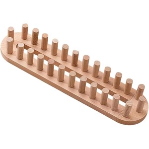 Wooden Blanket Knitting Machine Multi Functional Yarn Winding Frame Solid Wood Scarf Knitting Tool <b>Desktop</b> Diy Crafting - Product Image 5