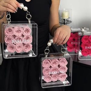 Rosas Eternas 2025, 9 Piezas, Flores Reales de Larga Duración en Caja de Acrílico con Espejo, Regalo Preservado para el Día de San Valentín o el Día de la Madre - Product Image 3