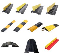 Chaînes extérieures Protecteur de câble Canal caoutchouc fait Heavy Duty Defender Roadway Durable Rampe de câble de sécurité