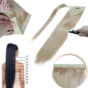 Extensions de cheveux en queue de cheval en gros de l'usine FH, extensions à nouer avec clip, cheveux brésiliens - Product Image 6