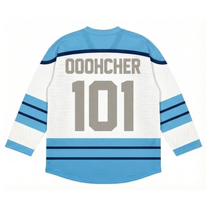Maillot de hockey entièrement personnalisé, broderie, sublimation, logo, numéro, respirant, séchage rapide, vêtements d'entraînement pour club et équipe - Product Image 3