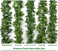 Plante artificielle suspendue pour mur de mariage MCG Home, décoration de feuillage, guirlande de lierre en plastique, type de plante en herbe, toucher naturel, simple