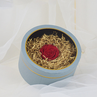 Mini boîte d'emballage cylindrique de luxe ronde transparente pour perruques, boîte à fleurs roses avec ruban