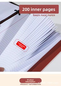 Carpeta de Papel de Alta Gama con Cierre, Bloc de Notas de Hojas Sueltas, Carpeta Multifuncional para Gerentes, Estuche de Almacenamiento Universal para Negocios, A5 - Product Image 6