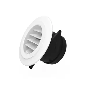 MIA 120mm ABS Plastic Oblique Louver Air Ducts Fresh Air Diffusers Round Shape Mechanical Ventilation Air Outlet