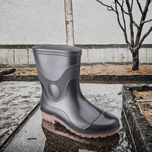 Bottes de pluie en caoutchouc PVC légères, souples, antidérapantes, résistantes aux acides, aux alcalis et à l'eau, bon marché - Product Image 2