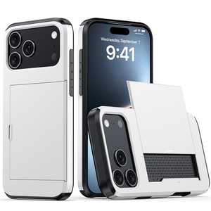 Plastik sağlam kılıfı iPhone 17 için pro max 17 hava cüzdan kılıf, Apple iPhone 17 için darbeye kapak durumda kredi kartı telefon kılıfı - Product Image 6