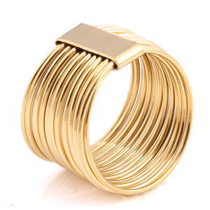Anillo Geométrico de Acero Inoxidable Chapado en Oro de 13 mm, Joyería de Moda Unisex, Regalo - Product Image 1