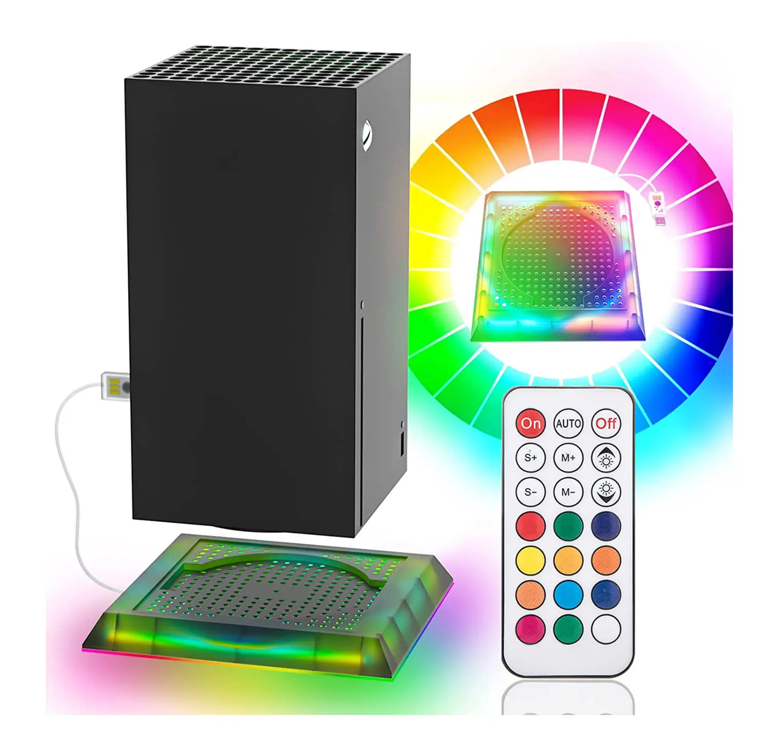 LEDライトスタンドエフェクト音楽同期色変更ライトアクセサリー垂直スタンドシリーズXSコンソールXbox用12色200
