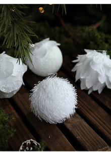 <span class=keywords><strong>Boule</strong></span> de Noël Arbre de Noël Pétale Blanc <span class=keywords><strong>Plume</strong></span> Mousse Atmosphère Disposition Accessoires Tentures Ambiance Décoration - Product Image 5