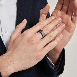 Anillo de Acero Inoxidable con <span class=keywords><strong>Sello</strong></span> Personalizado, Chapado en Oro, Plata, Negro, Grabado Láser, Cepillado, Personalizado, Novio, Anillos para Hombre - Product Image 6