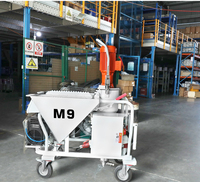 Pulvérisateur automatique de station de plâtrage de ciment et de sable M9 d'usine à prix réduit pour la projection de plâtre à nivellement automatique