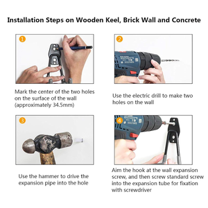 Metallo pesante montaggio a parete organizzatore di strumenti per il Garage per l'attrezzo da giardino scaletta di estensione piccolo portacarte all'interno all'aperto - Product Image 3