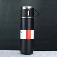 Coffret Cadeau d'Affaires : Tasse Thermos en Acier Inoxydable 304 avec Trois Couvercles et Boîte Cadeau, Idéal pour Accompagner Vos Présents