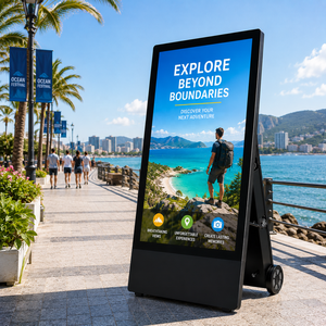 Fabricant sur mesure d'écrans LCD publicitaires mobiles d'extérieur portables de 43 à 55 pouces, IP65, alimentés par batterie, 1500 nits, refroidissement intelligent - Product Image 6