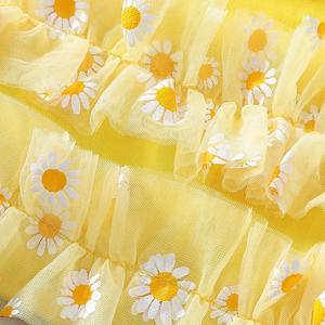 4-7T <span class=keywords><strong>abbigliamento</strong></span> per bambini Daisy completo stampato giallo maglia elasticizzata pantaloncini in Denim 2 pz Set per ragazze dolce <span class=keywords><strong>abbigliamento</strong></span> per bambini all'ingrosso - Product Image 6