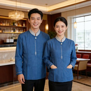 Hotel Uniforms Summer Short Sleeve Cotton Unisex Workwear For Hotels And Guesthouses - Product Image 4