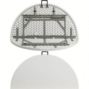 Mesa de muebles para acampar Mesa plegable redonda de plástico HDPE de 5 pies para eventos al aire libre - Product Image 4