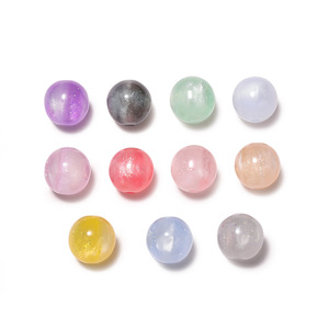 Cuentas perforadas de resina de colores variables ópticamente, cuentas sueltas redondas de 10 y 12 mm para hacer joyería DIY, pulseras, collares y manualidades. - Product Image 5