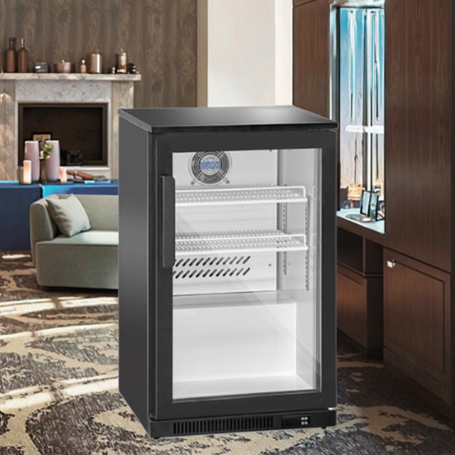 New Design Hotel Bedroom Refrigerant Built-in Glass Door Beer Cooler Commercial Bar Refrigerator Mini Beverage Fridge