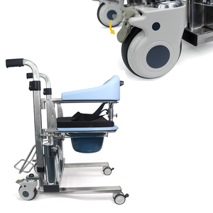 Silla de Inodoro Ajustable con Ruedas para el Cuidado en el Hogar, Equipo de Seguridad para Baño, para el Traslado de Pacientes Mayores y Uso en el Inodoro - Product Image 3