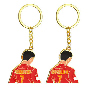 Portachiavi Kaisifang a Forma di Pallone da Calcio, Regalo per Fan, Squadra Nazionale, <span class=keywords><strong>Cristiano</strong></span> <span class=keywords><strong>Ronaldo</strong></span>, Stile Europeo, in Lega di Zinco - Product Image 5