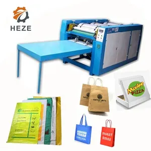 handbag shopping paper bag making machine with flexo printing bag printer machine