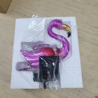 Lampes solaires LED d'extérieur en forme de flamant rose en fer avec boule de verre craquelé pour allée, route et aménagement paysager - Produits solaires Chine