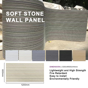 Paneles de Pared de Cerámica Flexible con Vetas de Piedra Estilo Wabi-Sabi, Instalación Rápida sin Demolición - Product Image 5