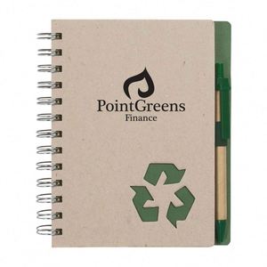 Promotional Customizable Eco-Inspired Leather Coil <b>Notebook</b> with Custom Logo <b>and</b> <b>Pen</b> for Business Promotions - Product Image 4