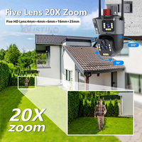 Kamera CCTV Wireless Wifi Wistino Outdoor 20X Zoom, Audio Dua Arah, Penglihatan Malam, Keamanan, Pengawasan Jaringan, Kamera PTZ