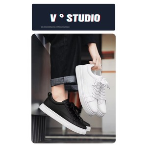 Black and White Sporty Low-top Casual Sports Shoes with Cushioning <b>Canvas</b> Upper Anti-Slip TPU Outsole Elastic Band Closure - Product Image 4