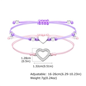 High Quality Eco-friendly Stainless Steel Gold-color Trendy Charm <b>Braided</b> Adjustable Bracelet for Women - Product Image 5