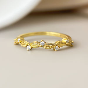 Anillos Clásicos de Piedras Preciosas al por Mayor con Ágata Musgosa, Rodio y Chapado en Oro de 18K, Anillos Gruesos de Estilo Simple para Mujer - Product Image 2