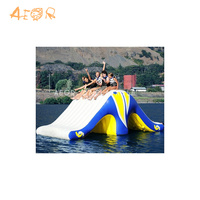 Toboggans gonflables flottants en PVC de haute qualité pour parc aquatique