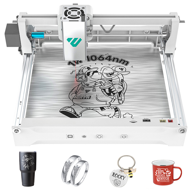 Blue Light Diode Laser Engraving Machine Easy-to-Operate 3W 5W 10W New AI for Acrylic Crystal Leather Paper Plastic Metal