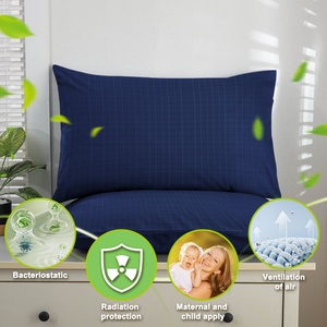 Taie d'oreiller de mise à la terre antibactérienne en coton biologique tricoté, conductrice d'argent, écologique, pour enfants et adultes, maison et hôtel - Product Image 1